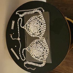 RHINESTONE BRA